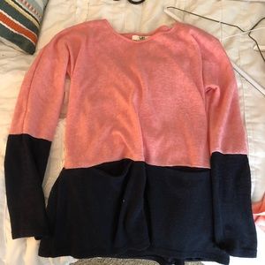 coral/navy long sleeve top!